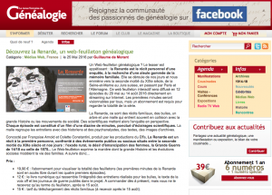 La revue française de généalogie, 25 mai